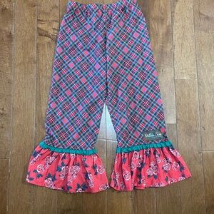 Matilda Jane Girls 6 Long Winters Nap Red Plaid Pajama Bottoms